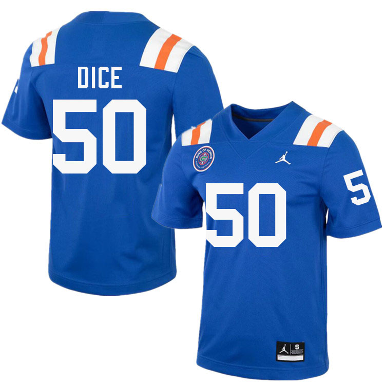 Tavaris Dice Florida Jersey,Florida Gators #50 Tavaris Dice Uniforms,Jersey Youth-Throwback Royal